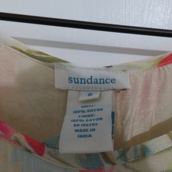 Sundance Womens Sz 6 Floral Print Sleeveless Maxi Dress Romantic Boho Style - Picture 8 of 8